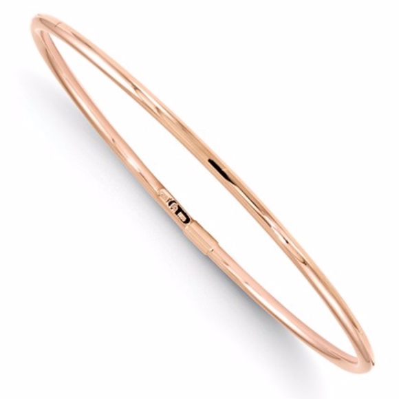 10K Rose Gold Slip-On Bangle